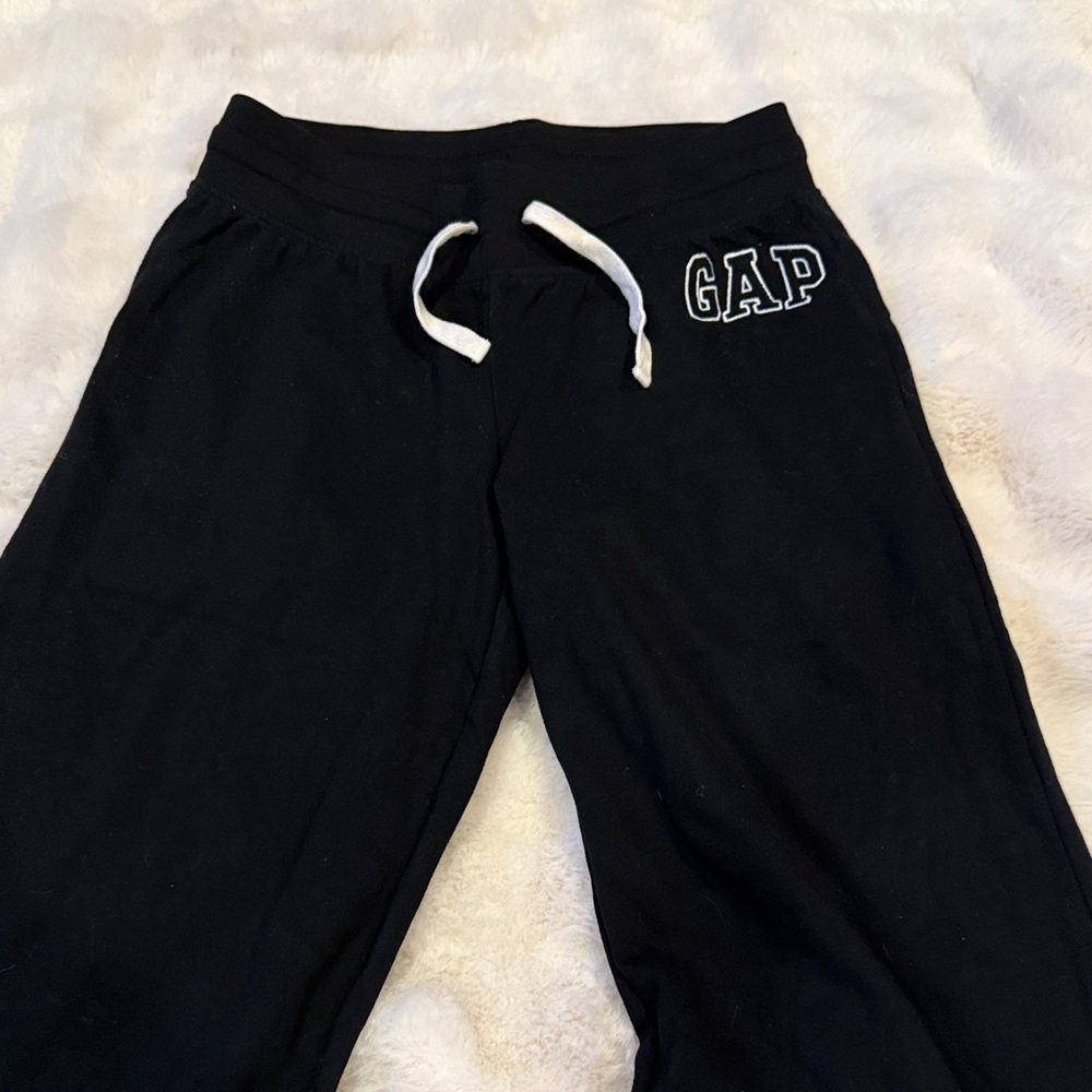 GAP Black Wide Leg Pants with White Drawstring